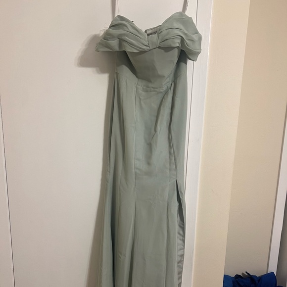 Trumpet/Mermaid Cold Shoulder Off the Shoulder Floor-Length Chiffon Dress - Picture 3 of 6